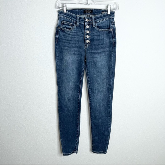 Judy Blue Jeans Women 1 25 Skinny High Rise Button Fly 27” Inseam Blue Stretch D - Picture 1 of 8